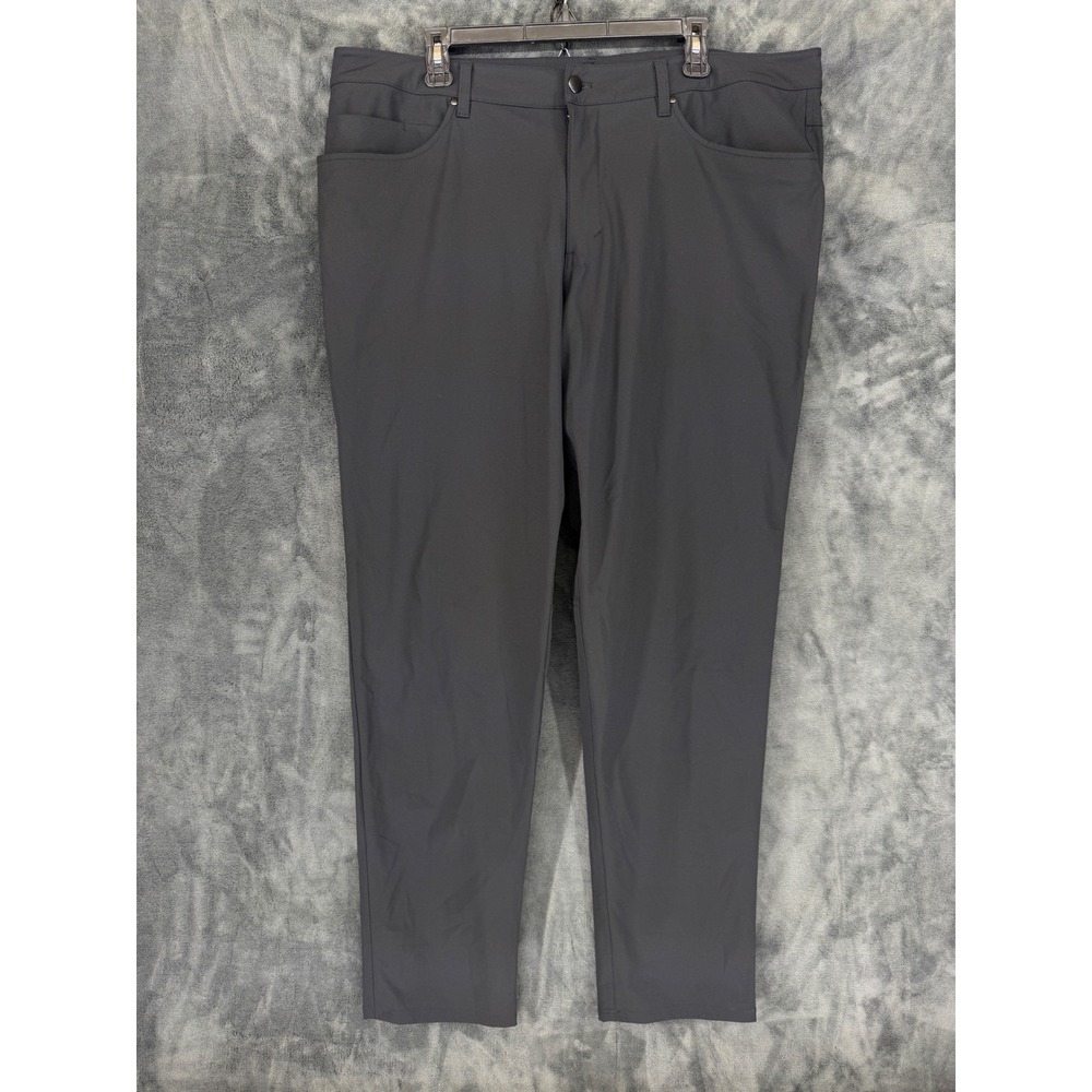 Lululemon ABC Pant Classic Mens 40 Gray Warpstreme Tapered 5 Pocket LM5ADGT